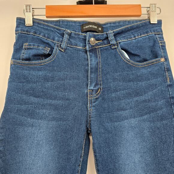 N-Amsterdam Girls Stretch Skinny Leg Dark Wash Jeans Size 14‎ - Picture 3 of 7